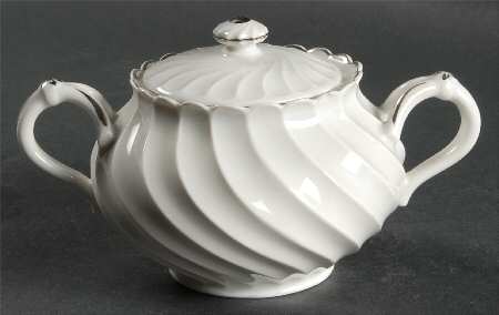 Beaucaire (Platinum Inner Ring) Sugar Bowl & Lid