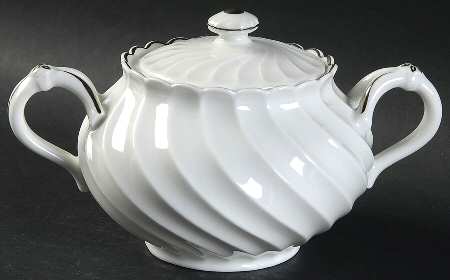 Beaucaire (Platinum Inner Ring) Sugar Bowl & Lid