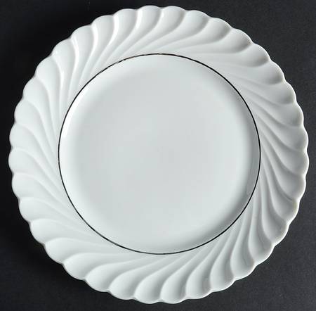 Beaucaire (Platinum Inner Ring) Salad Plate by Haviland