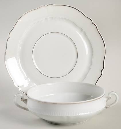 Belfor Flat Cream Soup Bowl & Saucer Set