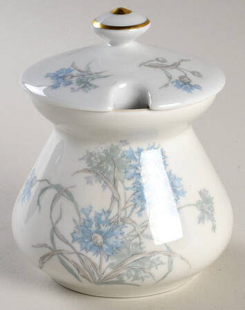 Bergere (Blue Flowers, Gold Verge) Jam/Jelly & Lid