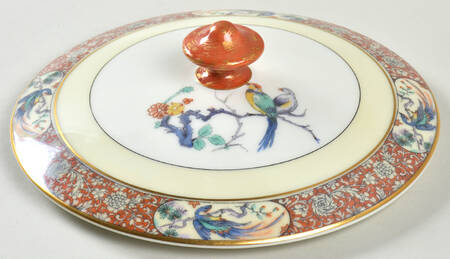 Bird of India Lid for Round Vegetable