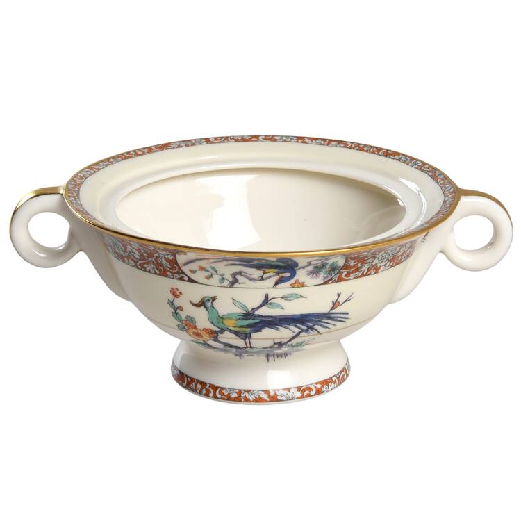 Bird of India Sugar Bowl No Lid