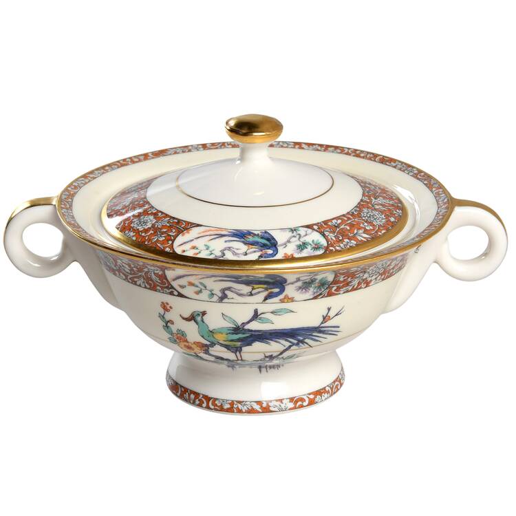 Bird of India Sugar Bowl & Lid