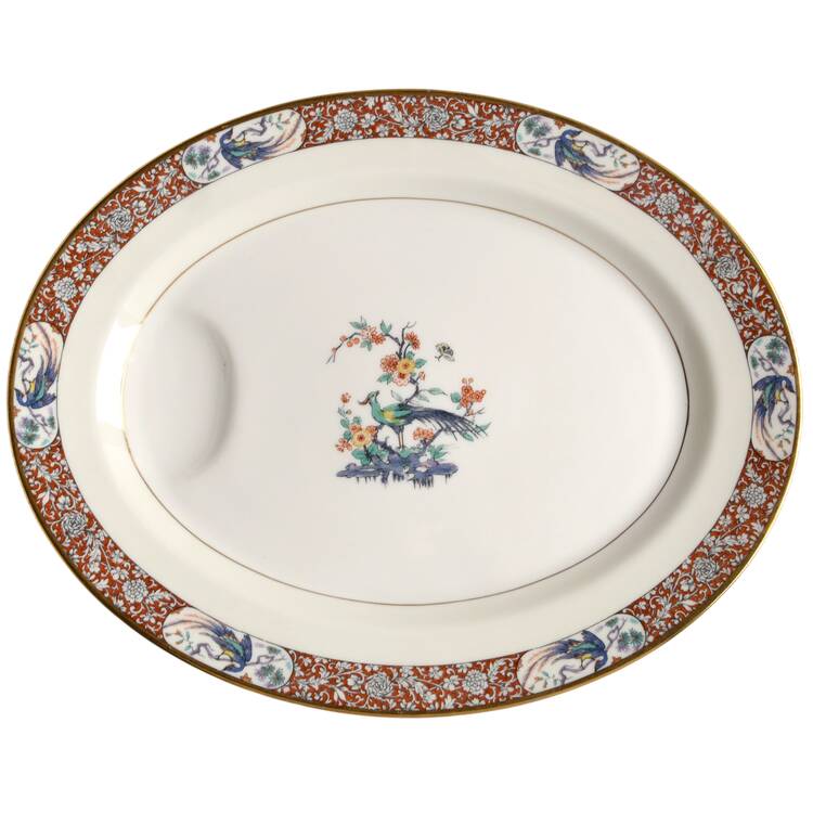 Bird of India 14" Oval Serving Platter