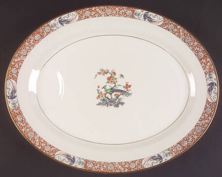 Bird of India 16" Oval Serving Platter