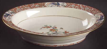 Bird of India 9" Oval Vegetable Bowl