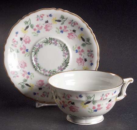 Blue Bell Footed Cup & Saucer Set