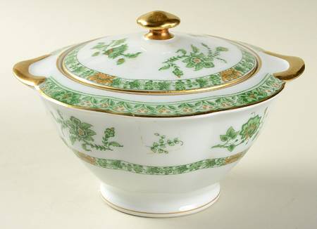 Bonneval (White, Isle De France Shape) Sugar Bowl & Lid