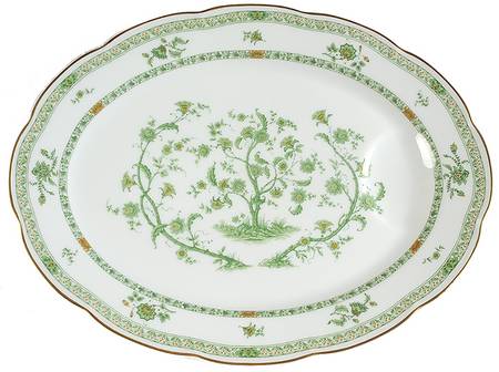 Bonneval (White, Isle De France Shape) 16" Oval Serving Platter