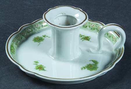 Bonneval (White, Isle De France Shape) Handled Candleholder