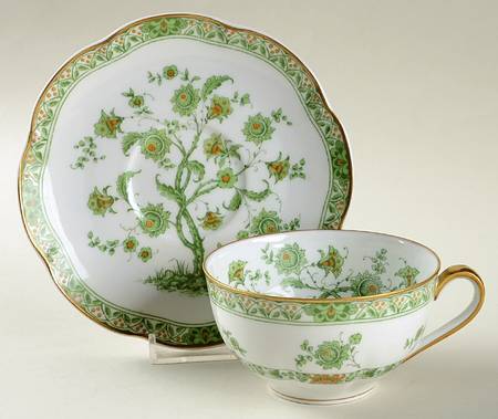 Bonneval (White, Isle De France Shape) Flat Cup & Saucer Set