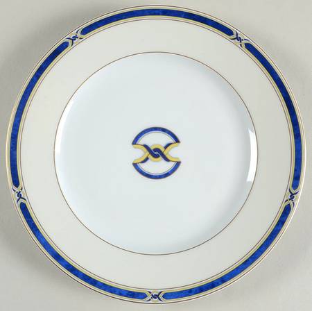 Boreal Blue Accent Dessert Luncheon Plate