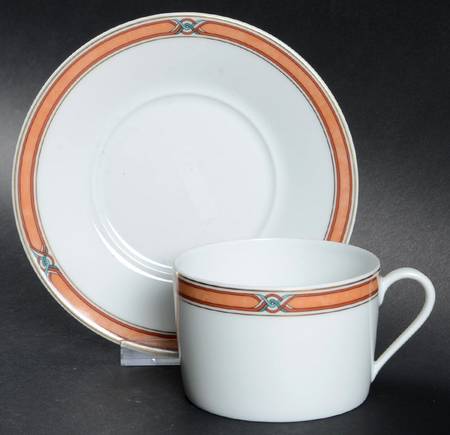 Boreal Coral Flat Cup & Saucer Set