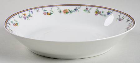 Bordeaux (Yellow & Lavender Edge) Coupe Soup Bowl