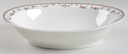 Bordeaux (Yellow & Lavender Edge) 10" Oval Vegetable Bowl