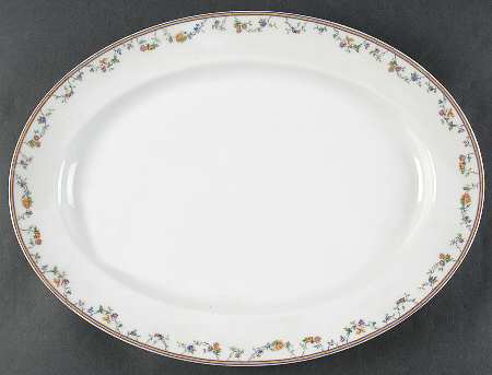 Bordeaux (Yellow & Lavender Edge) 16" Oval Serving Platter