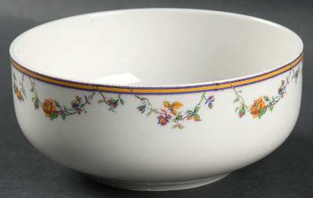 Bordeaux (Yellow & Lavender Edge) Cranberry Bowl