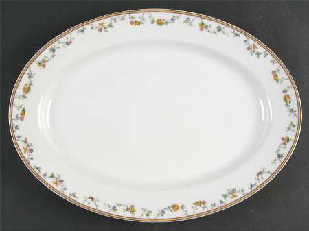 Bordeaux (Yellow & Lavender Edge) 13" Oval Serving Platter