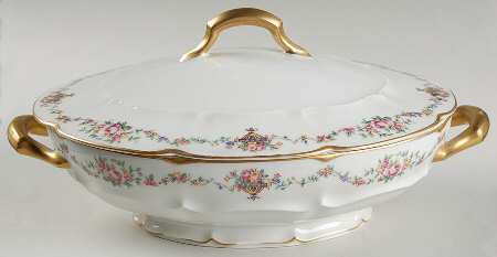 Bouquet (Flowers In Urn) Oval Covered Vegetable