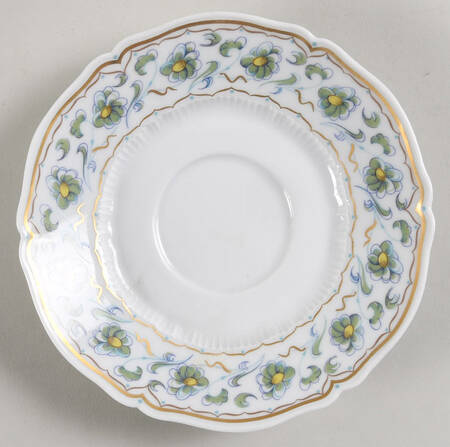 Bouquet (Green & Yellow Flowers) Saucer