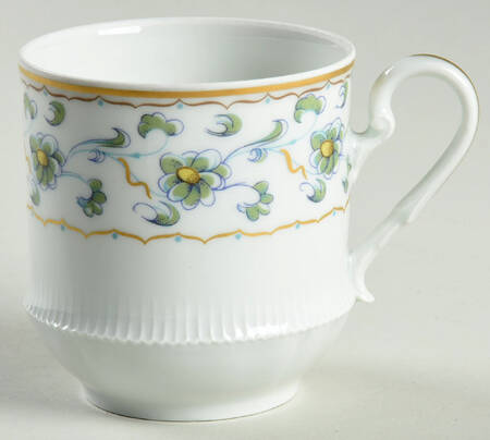 Bouquet (Green & Yellow Flowers) Flat Cup