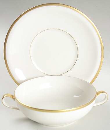 Branford Flat Cream Soup Bowl & Saucer Set