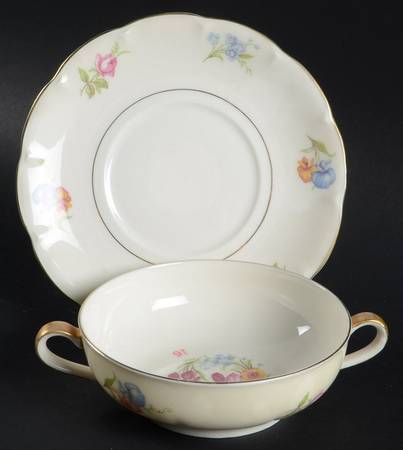Breton (New York) Flat Cream Soup Bowl & Saucer Set