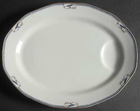 Calcutta (All White) 16" Oval Serving Platter