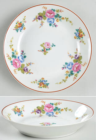 Cambridge (France, Floral) Coupe Soup Bowl