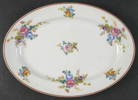 Cambridge (France, Floral) 11" Oval Serving Platter