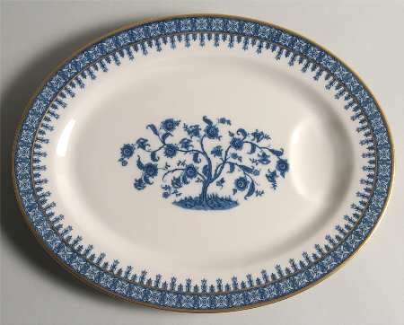 Cambridge Blue 14" Oval Serving Platter