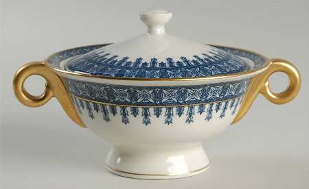 Cambridge Blue Sugar Bowl & Lid