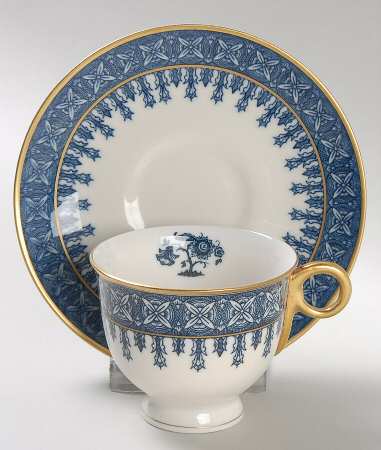 Cambridge Blue Footed Demitasse Cup & Saucer Set