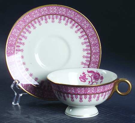 Cambridge Crimson Footed Cup & Saucer Set