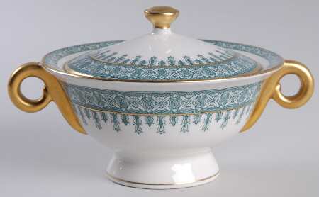 Cambridge Green Sugar Bowl & Lid