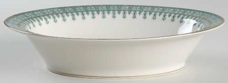 Cambridge Green 9" Oval Vegetable Bowl