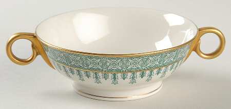 Cambridge Green Footed Cream Soup Bowl