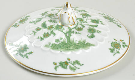 Cashmere (Green & Gold Tree) Lid for Round Vegetable