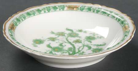 Cashmere (Green & Gold Tree) Fruit/Dessert (Sauce) Bowl