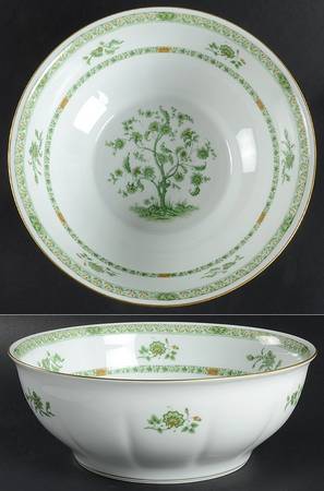 Cashmere (Green & Gold Tree) 10" Large Salad Serving Bowl