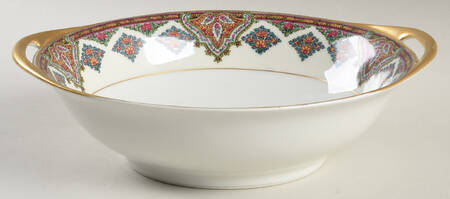 Cashmere (Maroon, Blue & Yellow Des) 9" Round Vegetable Bowl
