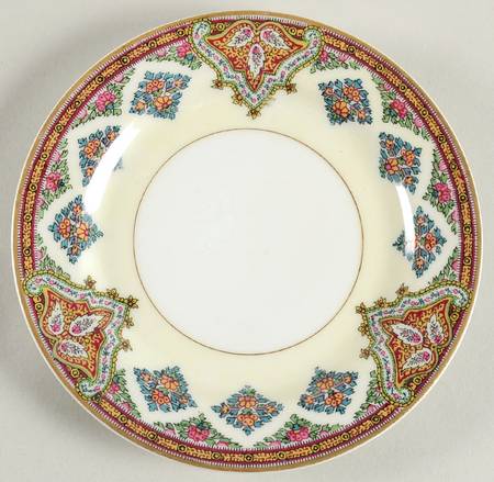 Cashmere (Maroon, Blue & Yellow Des) Bread & Butter Plate