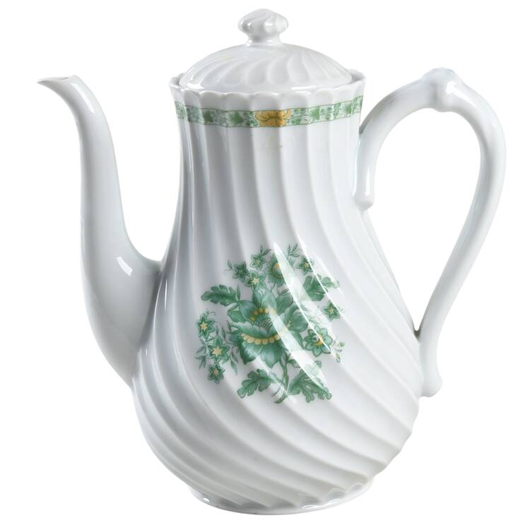 Cashmere Green (Torse Shape) Coffee Pot & Lid