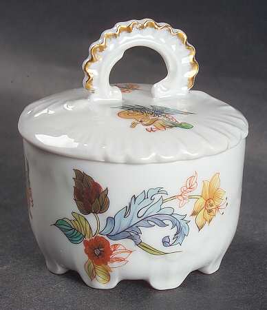 Cathay (Gold Trim) Round Trinket Box & Lid