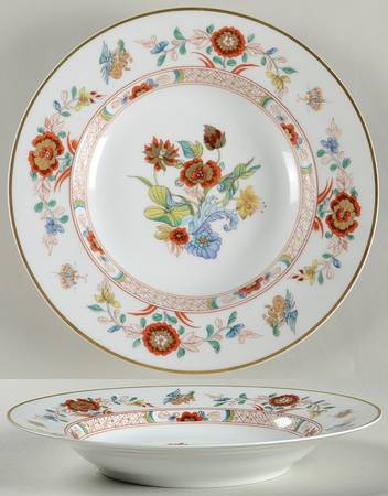 Cathay (Gold Trim) Large Rim Soup Bowl