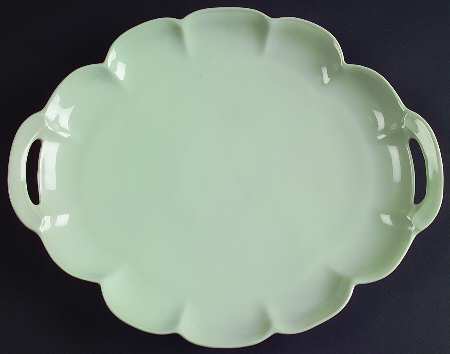 Celadon Handled Cake Plate