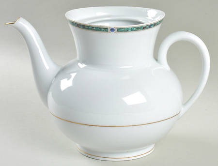 Chatelaine Green (Gold Verge) Teapot No Lid