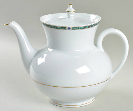 Chatelaine Green (Gold Verge) Teapot & Lid
