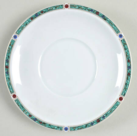 Chatelaine Green (Gold Verge) Underplate for Gravy Boat